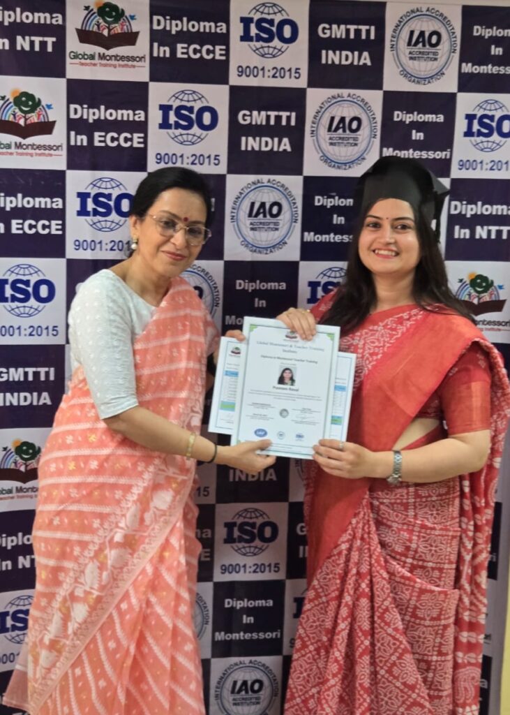 Teacher training completion certificate Global Montessori India